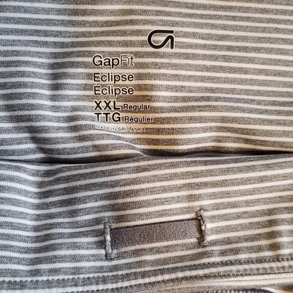 Xxl Gap Eclipse Capri Legging Grey And White Striped - Picture 3 of 5